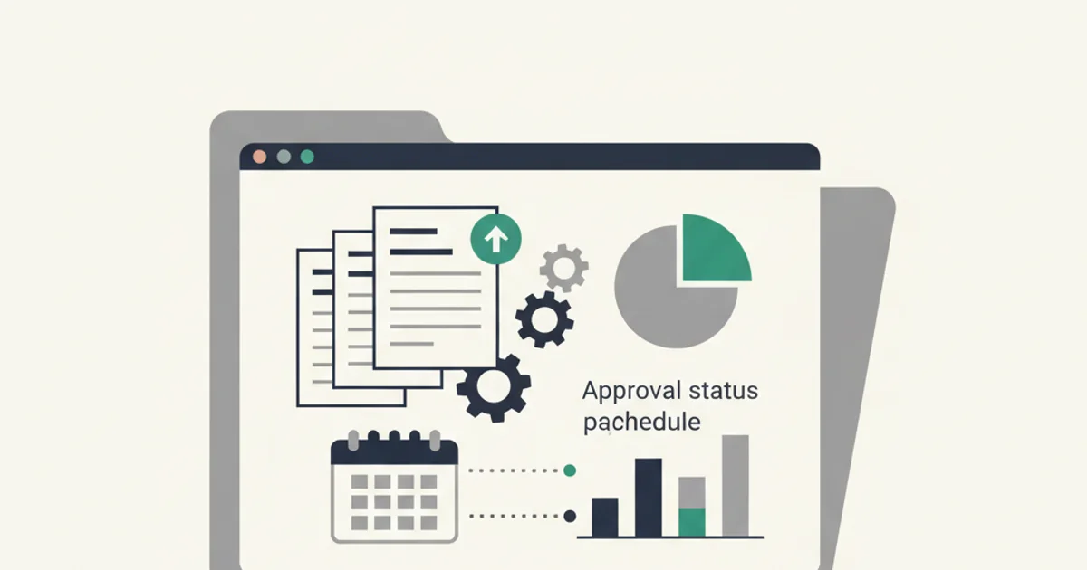 Accounts payable dashboard showing invoice queue, approval status, and payment schedule for a finance team