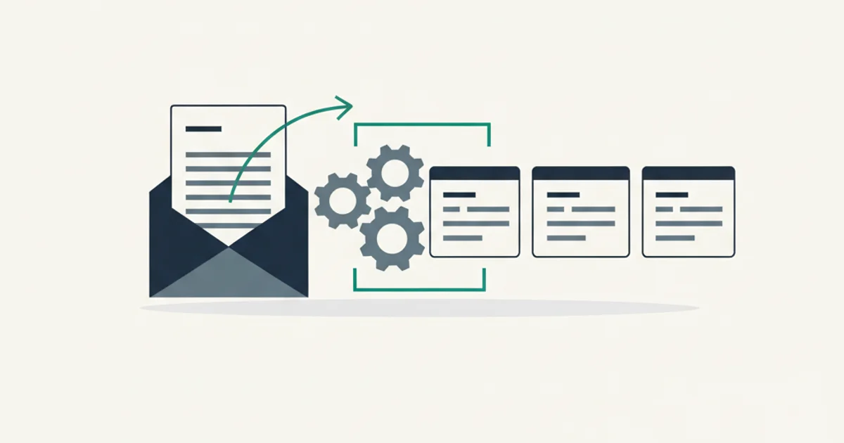 Invoice PDF being scanned and converted into structured data fields by an OCR pipeline