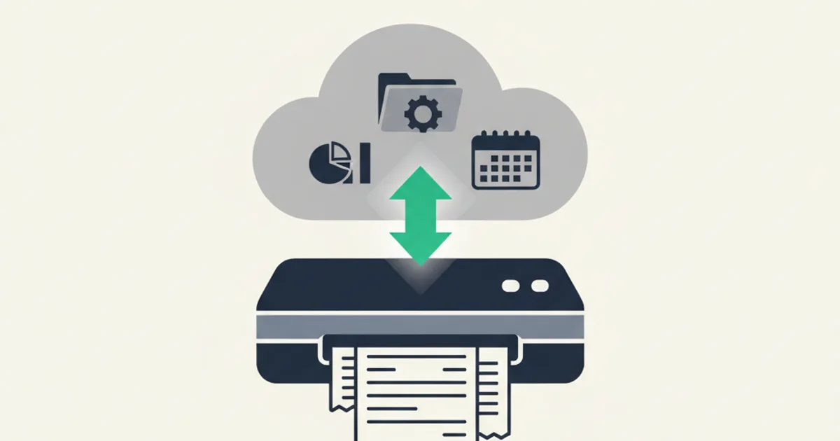 Business receipts and invoices being scanned and organized in a digital tax archive
